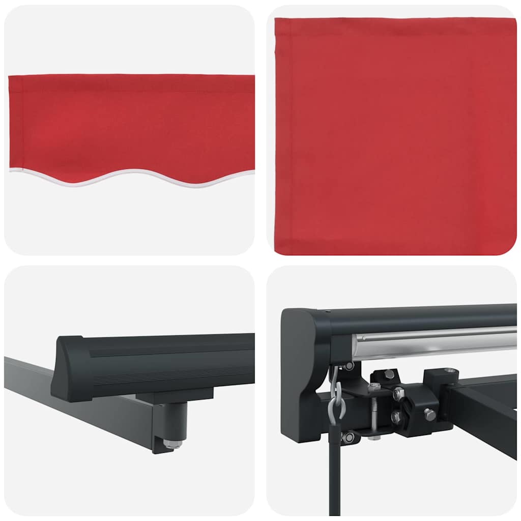 Awning Frame Red 400 x 300 cm Polyester with PU coating