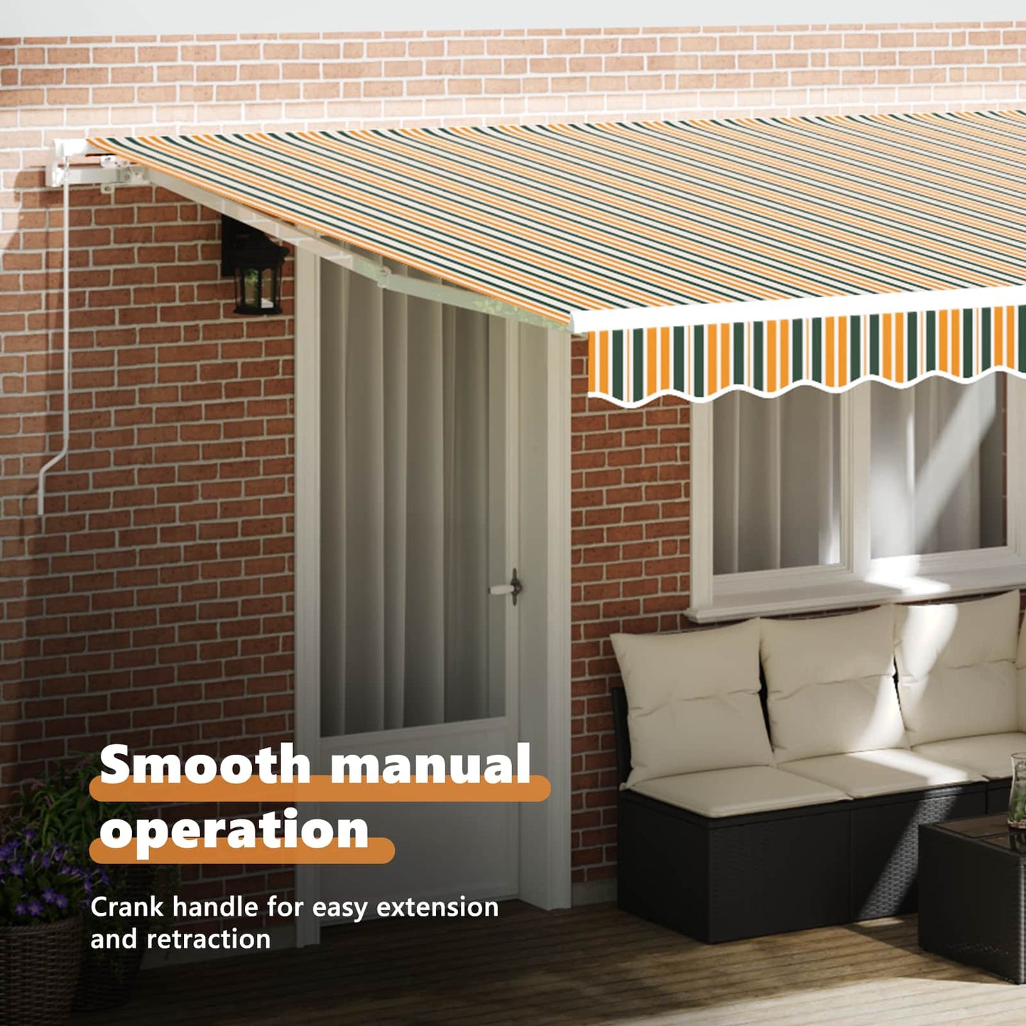 Retractable Awning Multicolour 400 x 300 cm