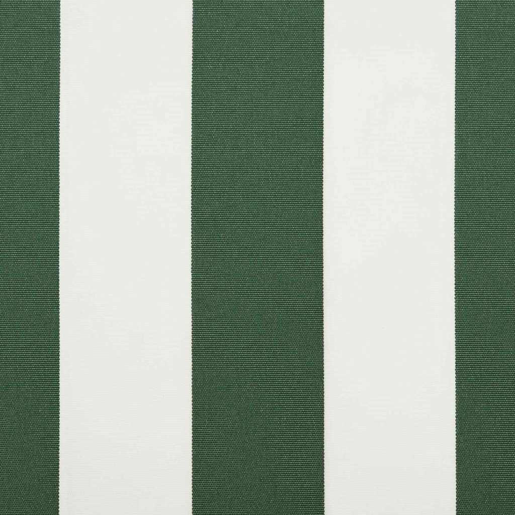Retractable Awning Green and White 400 x 300 cm