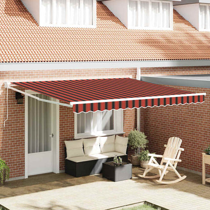 Retractable Awning Yellow and Orange 400 x 350 cm