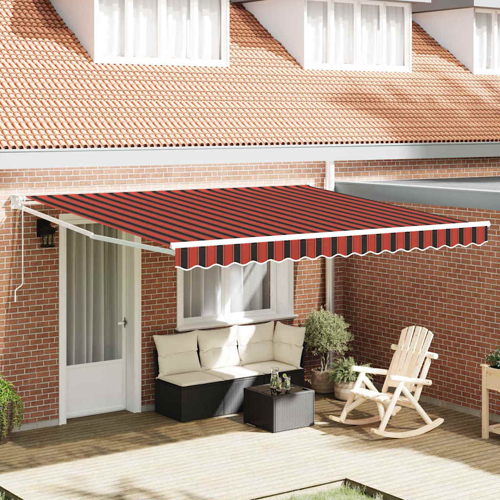 Retractable Awning Yellow and Orange 400 x 300 cm