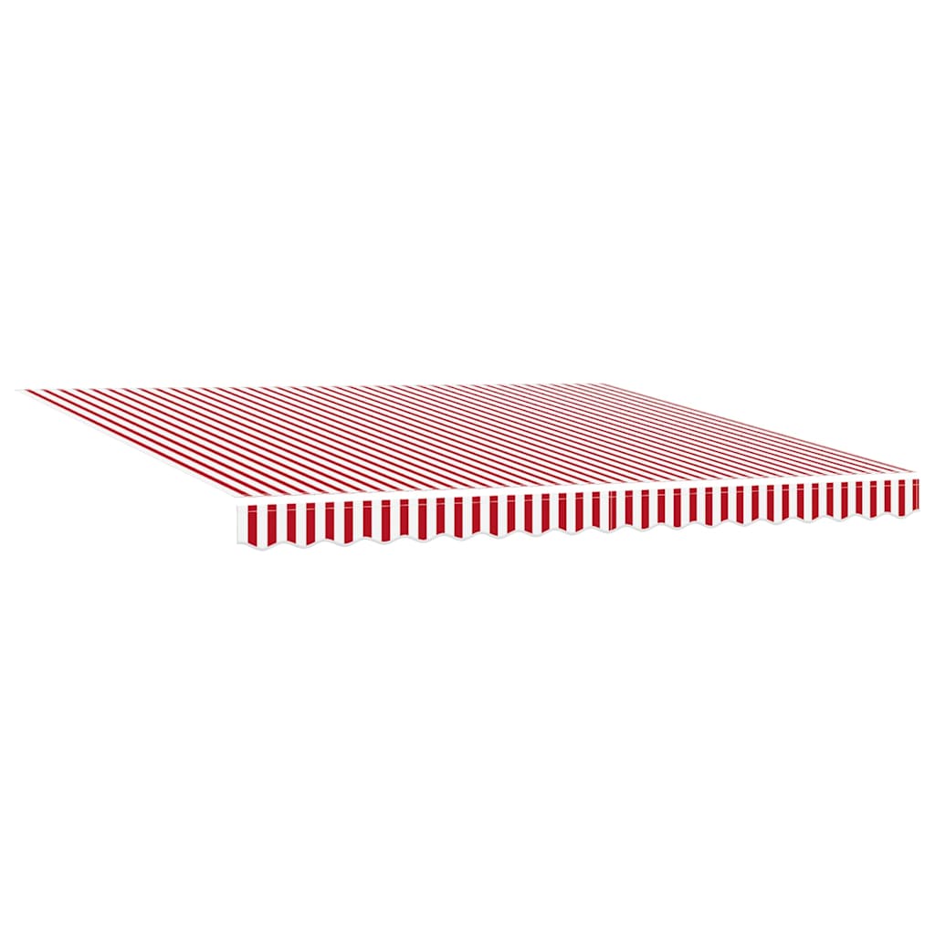Retractable Awning Red and white 400 x 350 cm Fabric