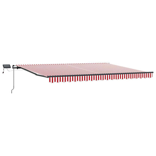 Retractable Awning Red and White 400 x 350 cm