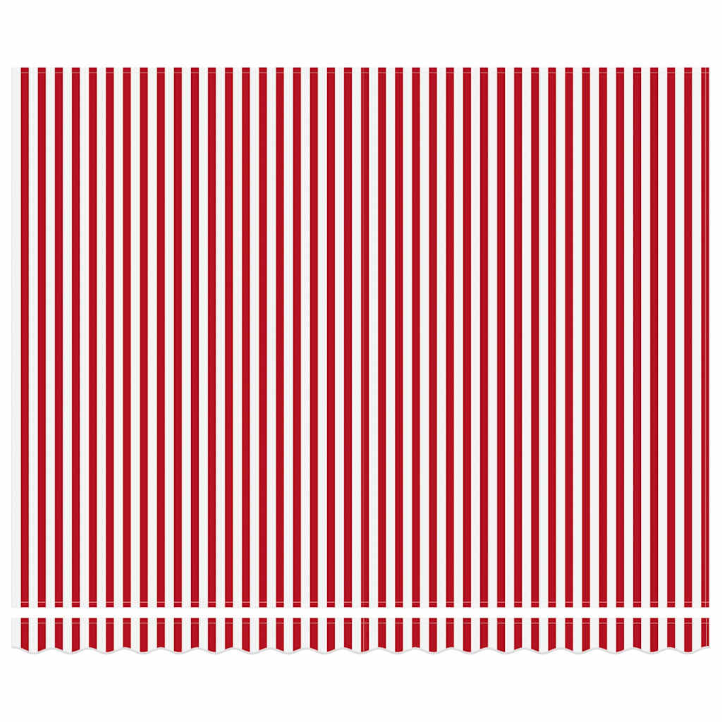 Retractable Awning Red and white 400 x 350 cm Fabric
