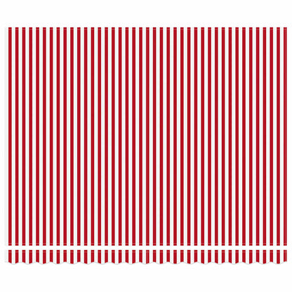 Retractable Awning Red and white 400 x 350 cm Fabric