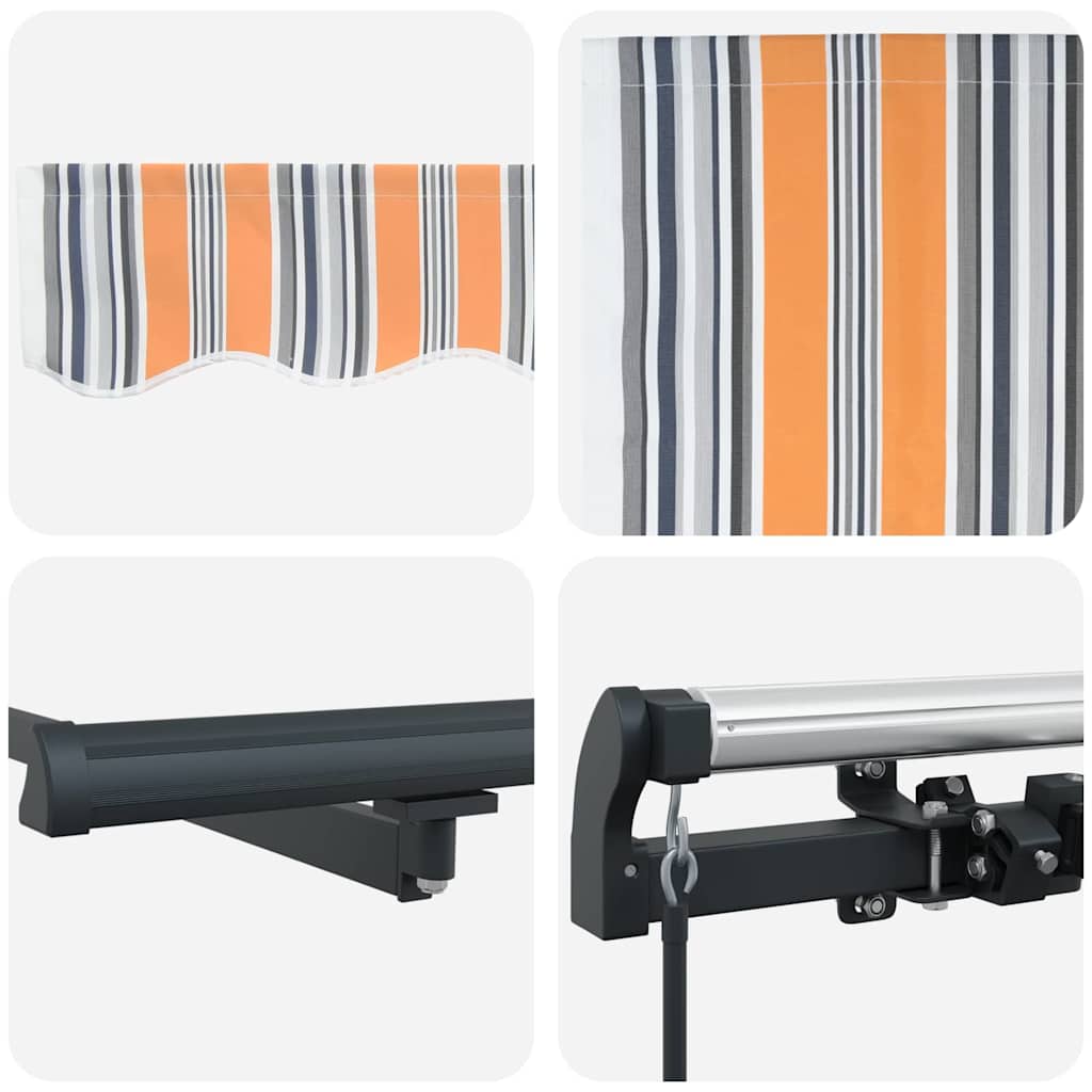 Retractable Awning Multicolour 400 x 350 cm
