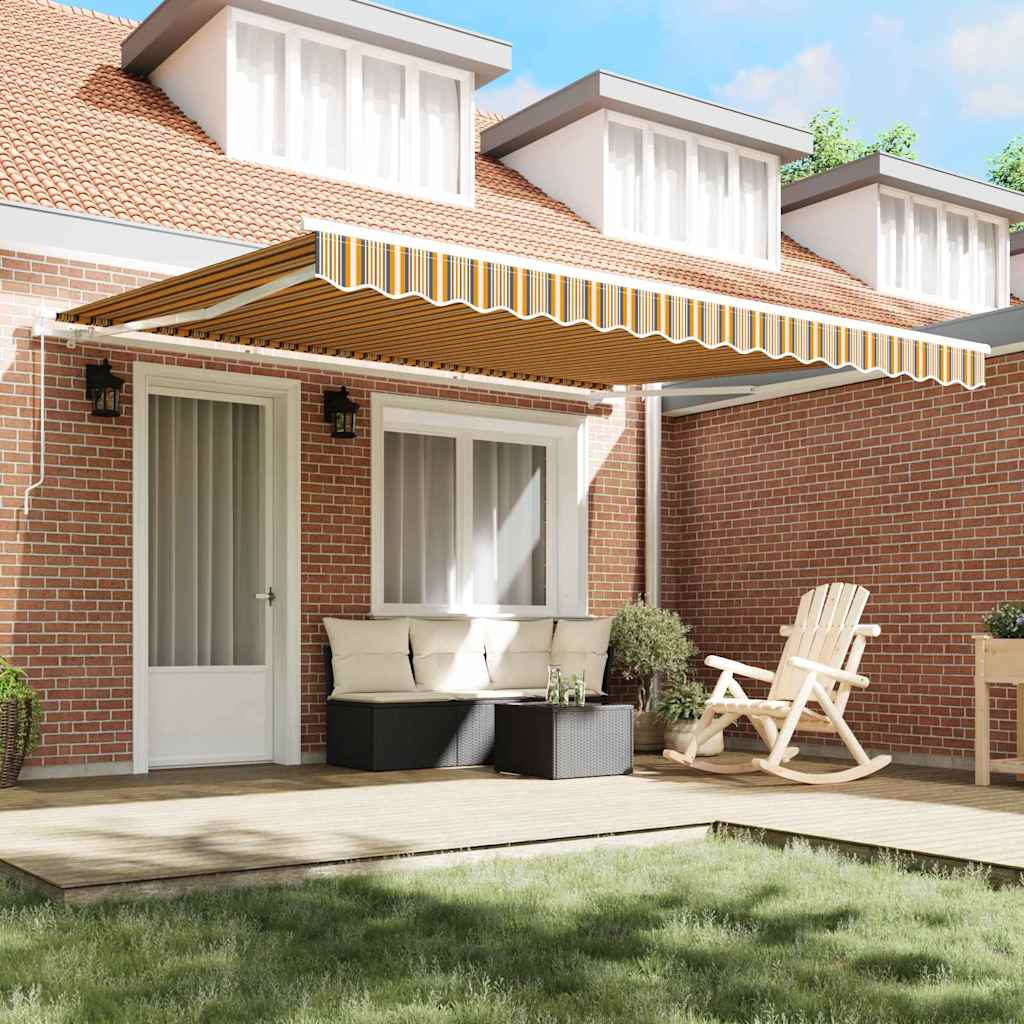 Retractable Awning Multicolour 400 x 350 cm