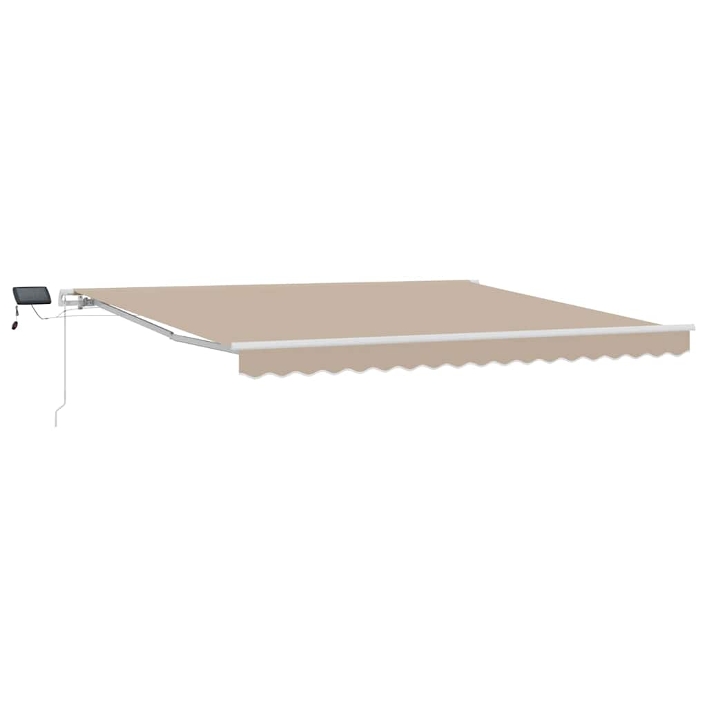 Retractable Awning Beige 400 x 300 cm Fabric and Aluminium