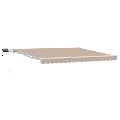Retractable Awning Beige 400 x 300 cm Fabric and Aluminium