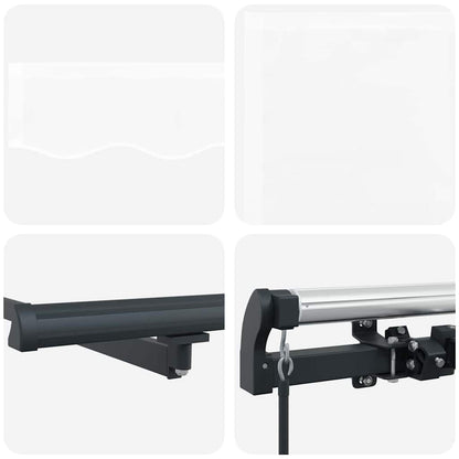 Retractable Awning White 400 x 350 cm Polyester and Aluminium