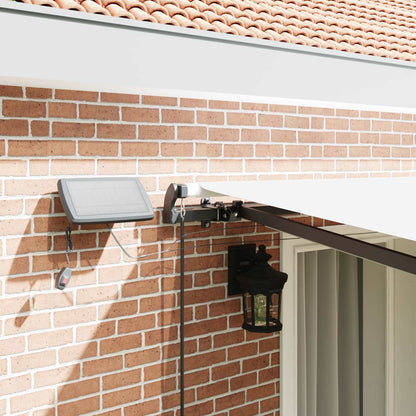 Retractable Awning White 400 x 350 cm Fabric and Aluminium