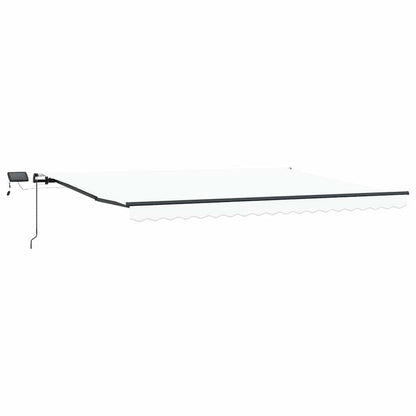 Retractable Awning White 400 x 350 cm Fabric and Aluminium