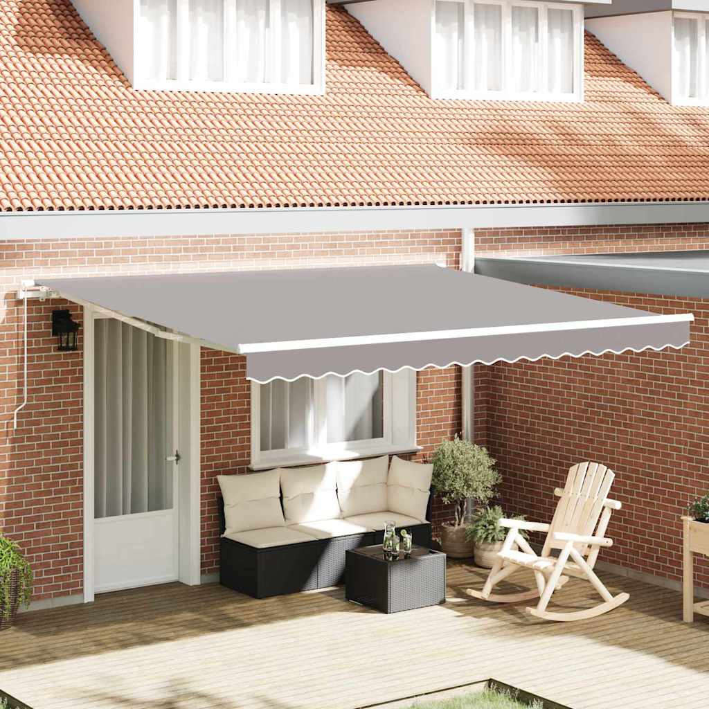 Retractable Awning Light grey 400 x 350 x 165 cm