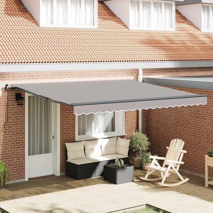 Retractable Awning Light Grey 400 x 350 cm