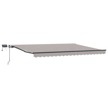 Retractable Awning Light Grey 400 x 350 cm Fabric and Aluminium