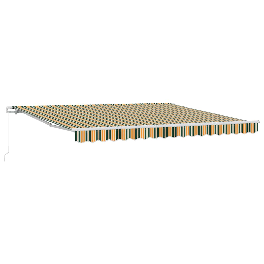 Retractable Awning Green 400 x 350 cm Polyester and Aluminium