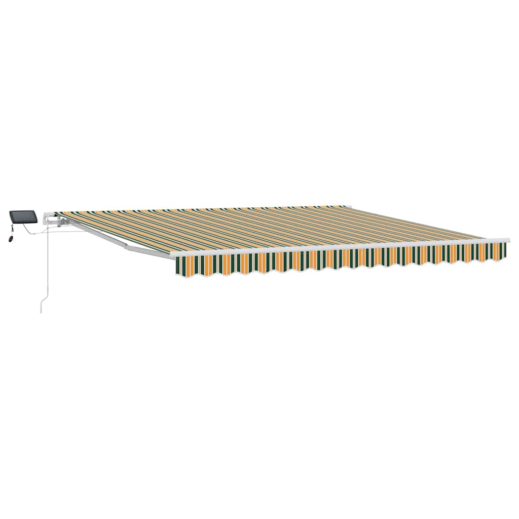 Retractable Awning Green and yellow 400 x 300 cm