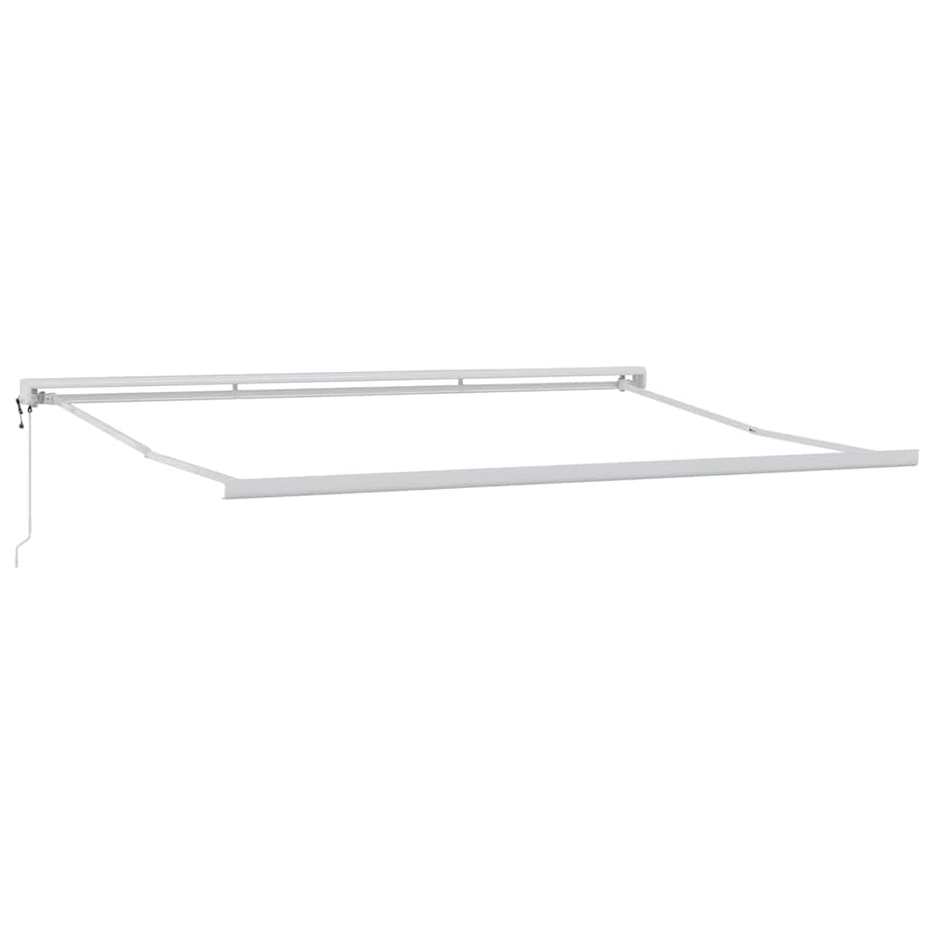 Retractable Awning Green and White 400 x 350 cm