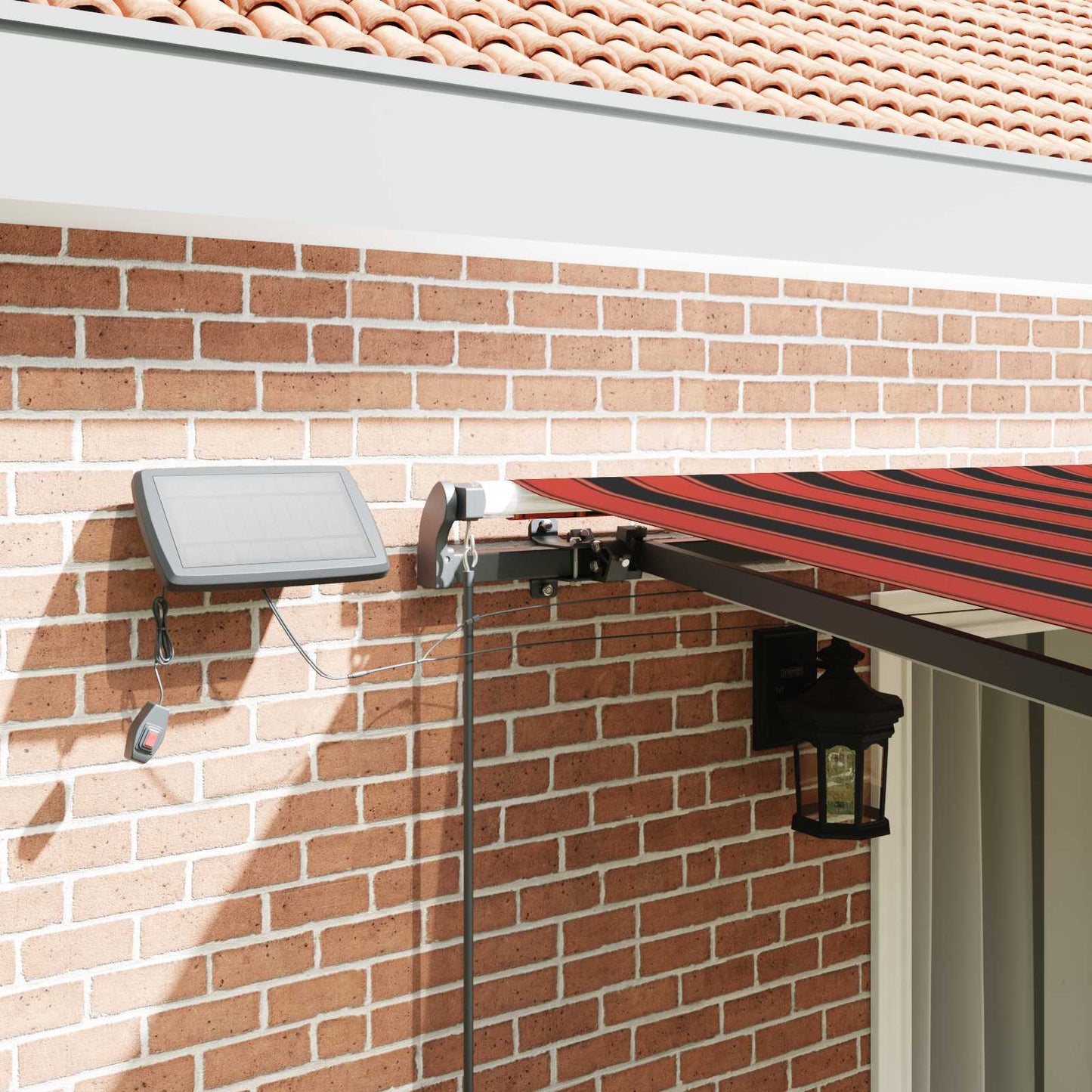 Retractable Awning Orange and brown 450 x 300 cm