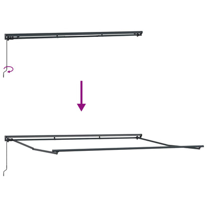 Awning Frame Burgundy 450 x 300 cm Polyester with PU coating