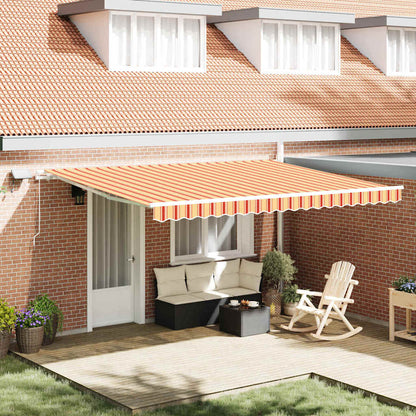 Retractable Awning Yellow and Orange 450 x 300 cm