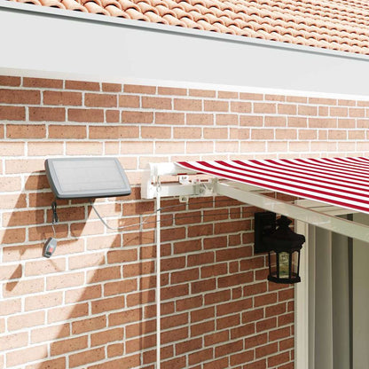 Retractable Awning Red and White 450 x 300 cm