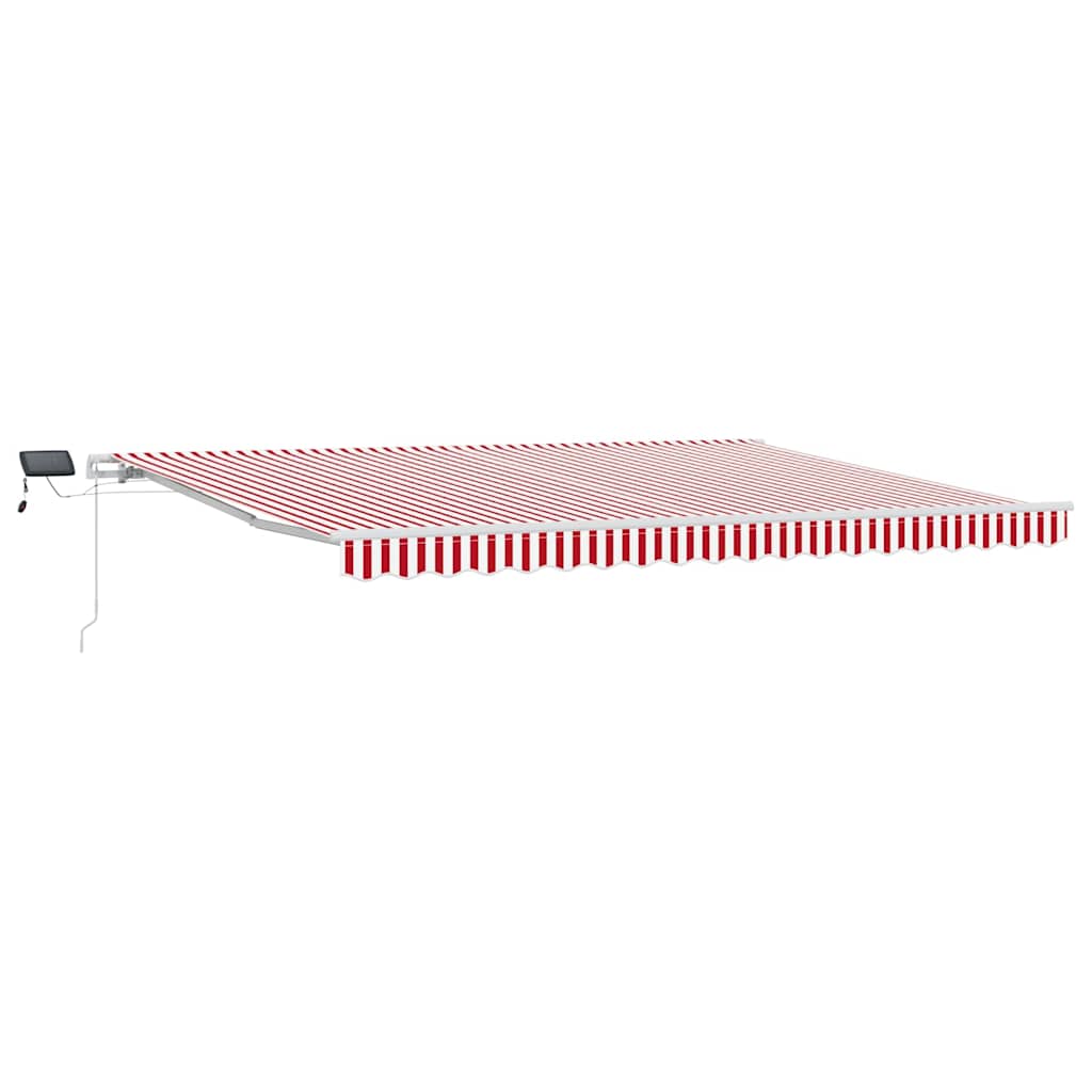 Retractable Awning Red and White 450 x 300 cm