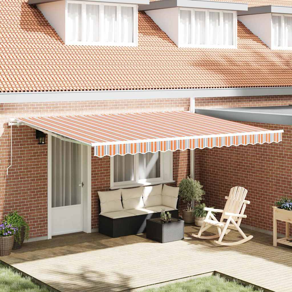 Retractable Awning Multicolour 450 x 300 cm