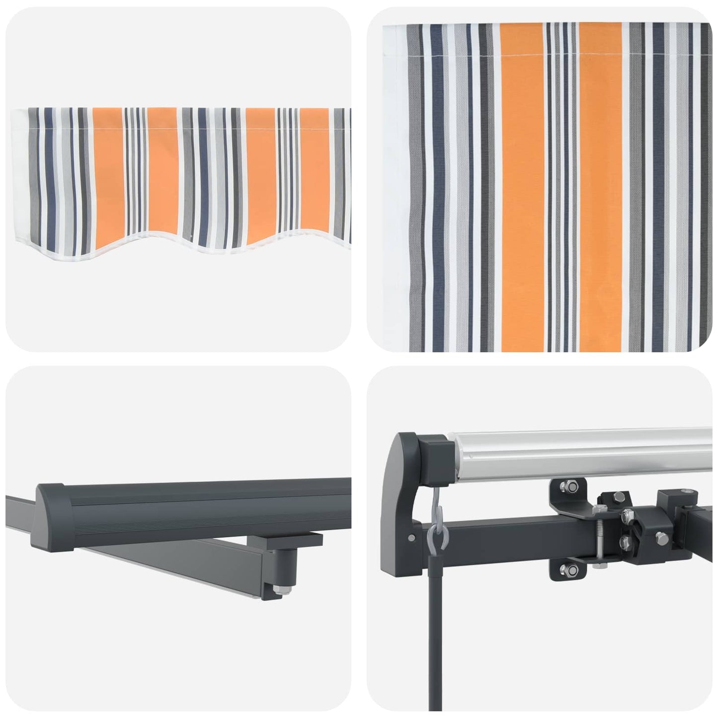 Retractable Awning Multicolour 450 x 300 cm