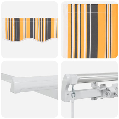 Retractable Awning Manual Multicolour 450 x 300 cm