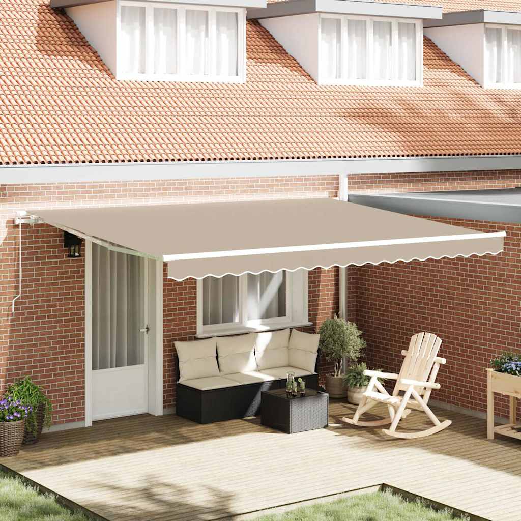 Awning Beige 450 x 300 x 165 cm Polyester and Metal