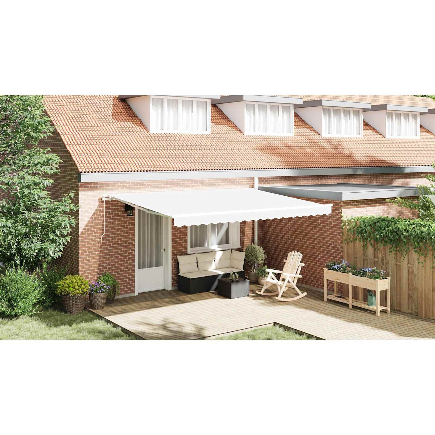 Retractable Awning White 450 x 300 x 165 cm