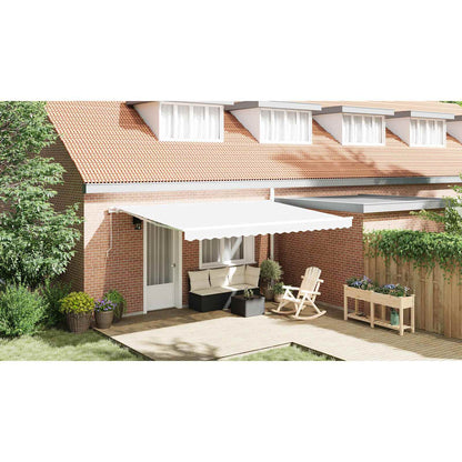 Retractable Awning White 450 x 300 x 165 cm