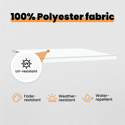 Retractable Awning White 450 x 300 x 165 cm