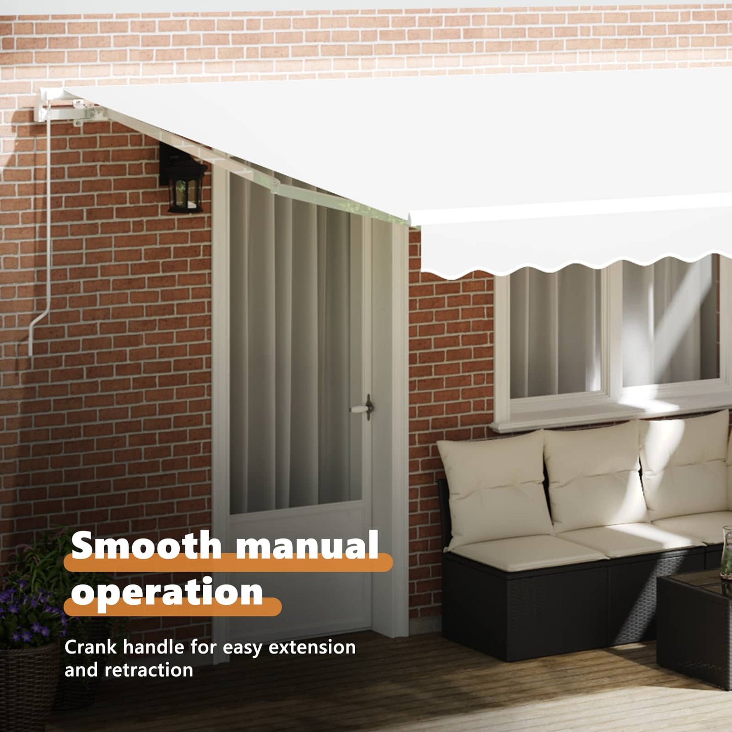 Retractable Awning White 450 x 300 x 165 cm