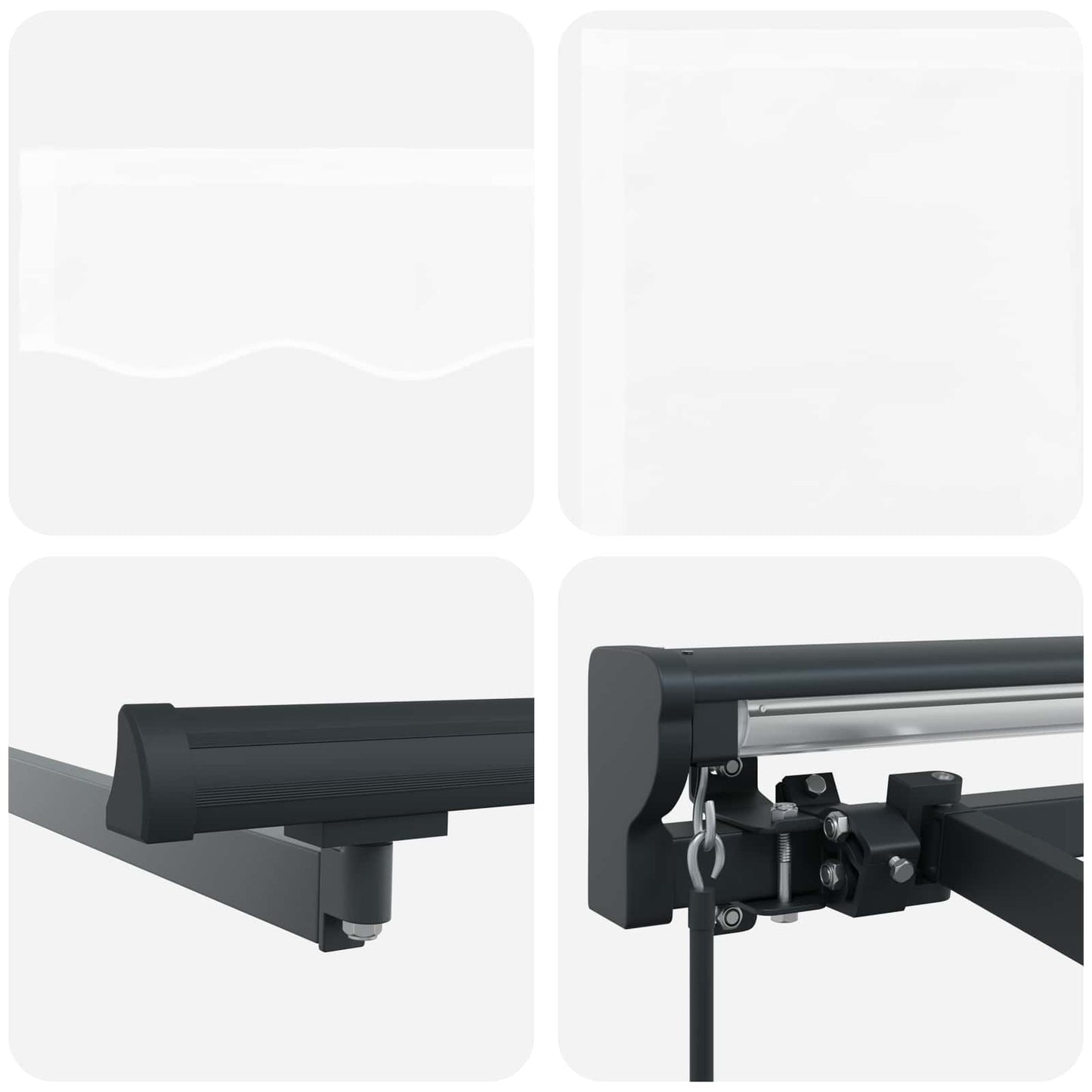 Awning Frame White 450 x 300 cm Polyester with PU coating