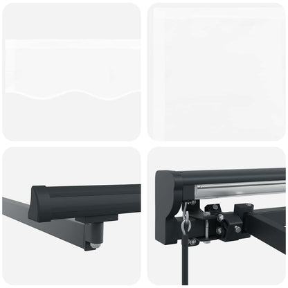 Awning Frame White 450 x 300 cm Polyester with PU coating