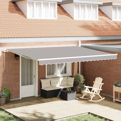 Retractable Awning Light Grey 450 x 300 x 165 cm