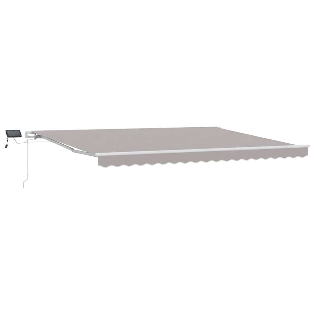 Retractable Awning Light Grey 450 x 300 cm Fabric and Aluminium