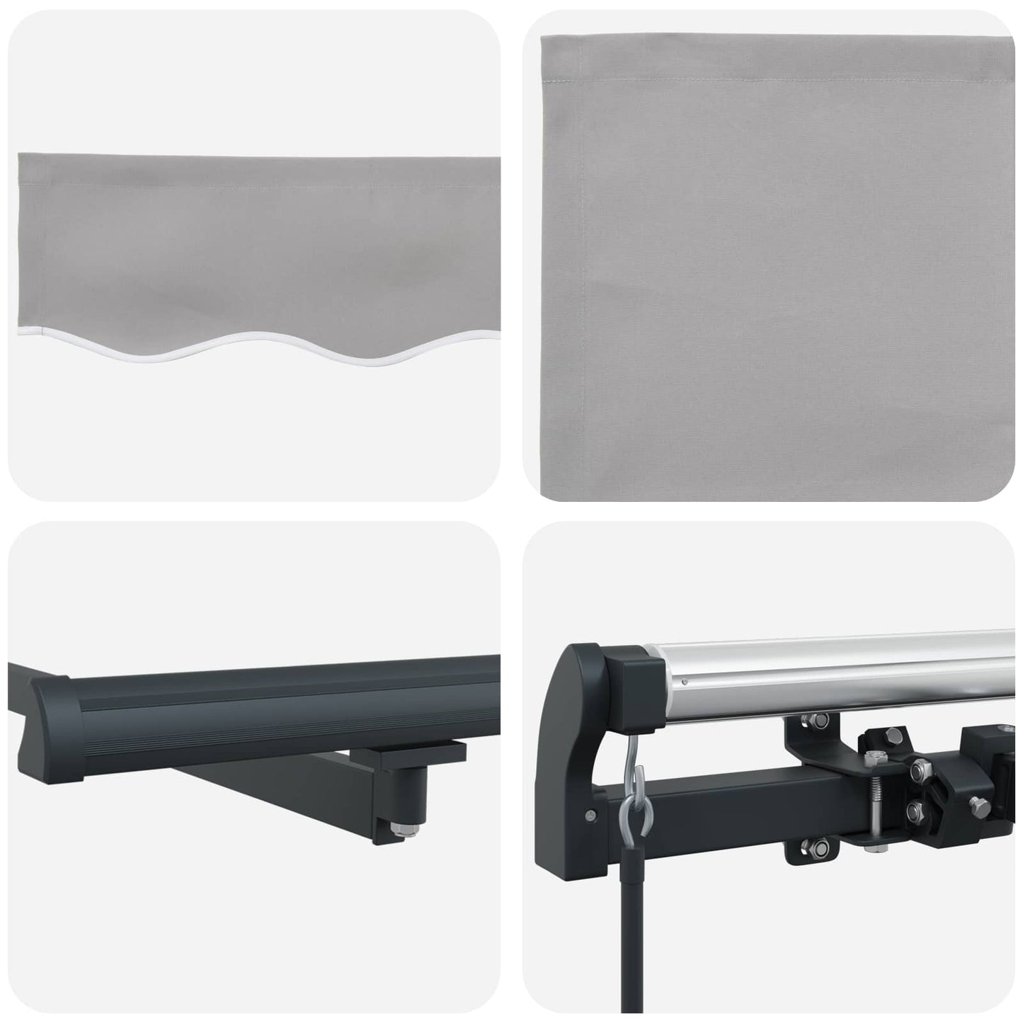Retractable Awning Light Grey 450 x 300 cm