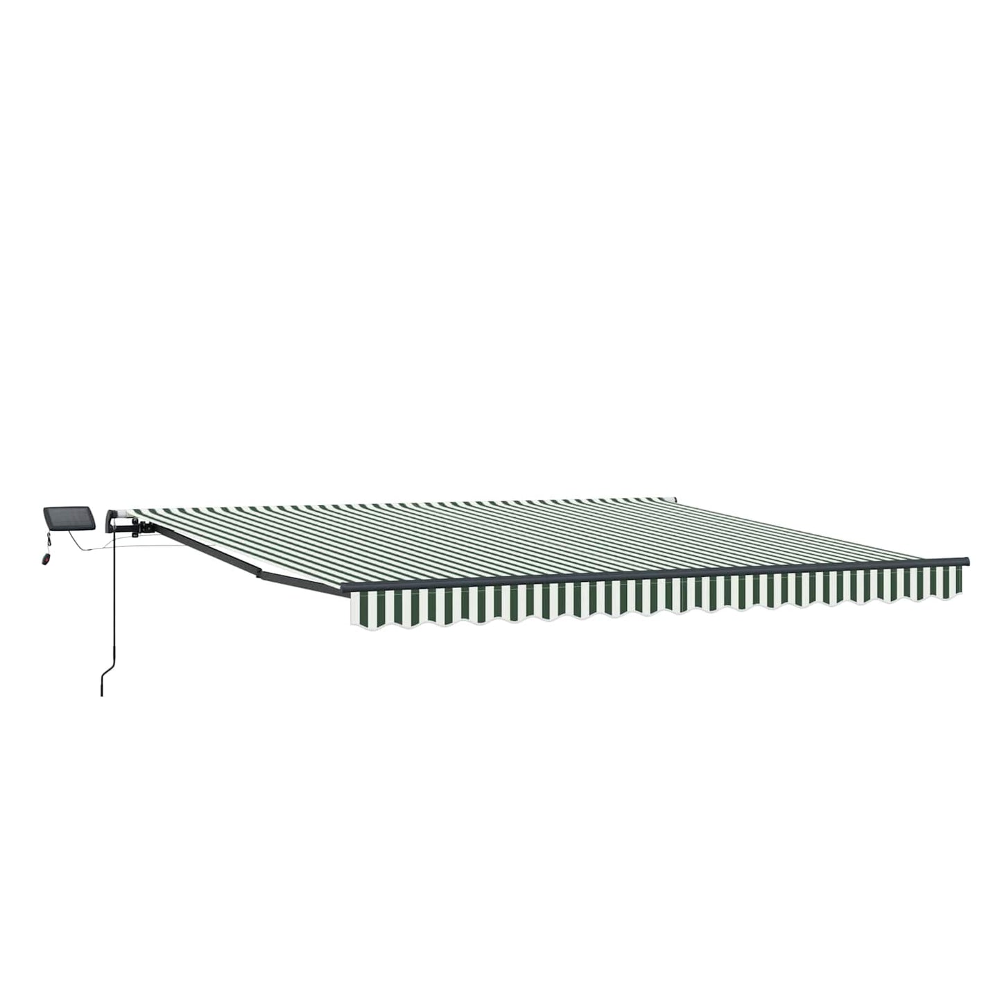 Retractable Awning Green and White 450 x 300 cm