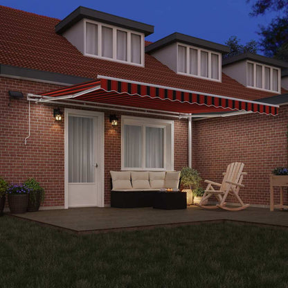 Retractable Awning Orange and brown 450 x 350 cm