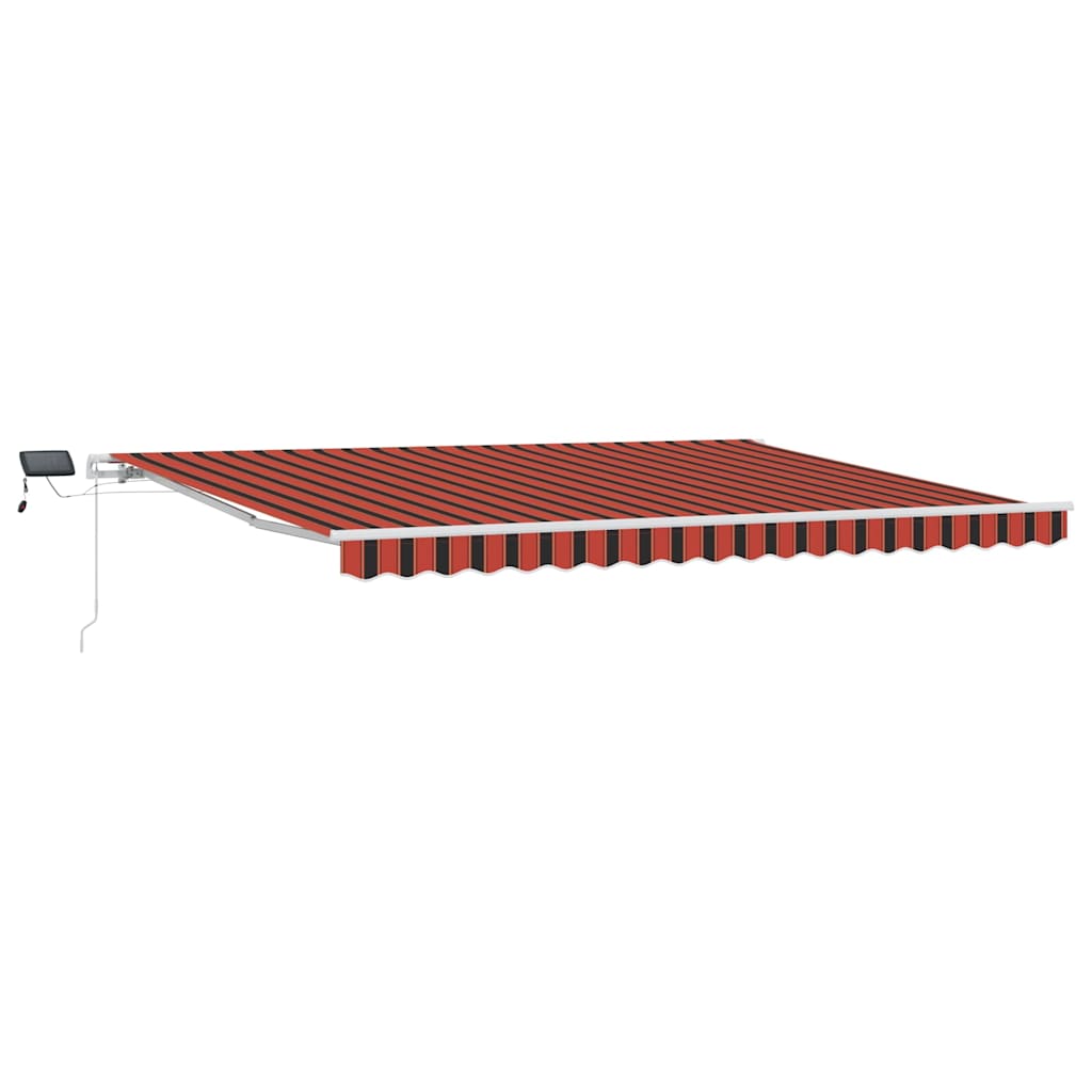 Retractable Awning Orange and brown 450 x 350 cm