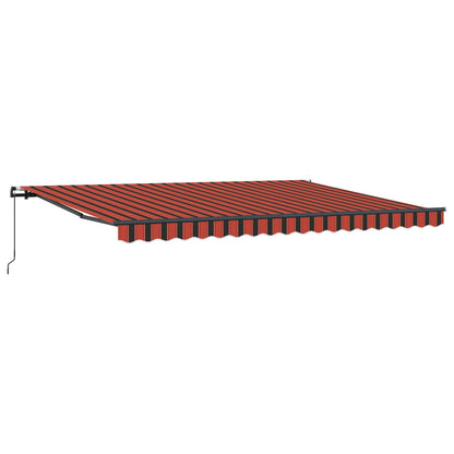 Retractable Awning Orange and brown 450 x 350 cm