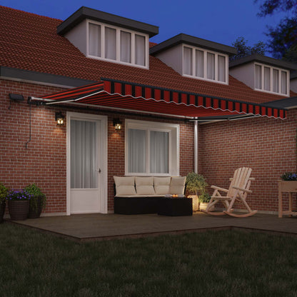 Retractable Awning Orange and brown 450 x 350 cm