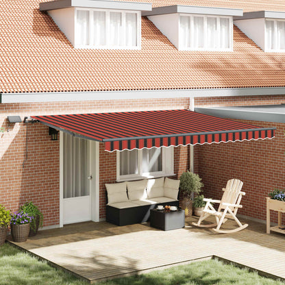 Retractable Awning Orange and brown 450 x 350 cm
