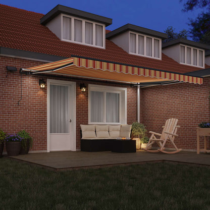 Retractable Awning Yellow and Orange 450 x 350 cm