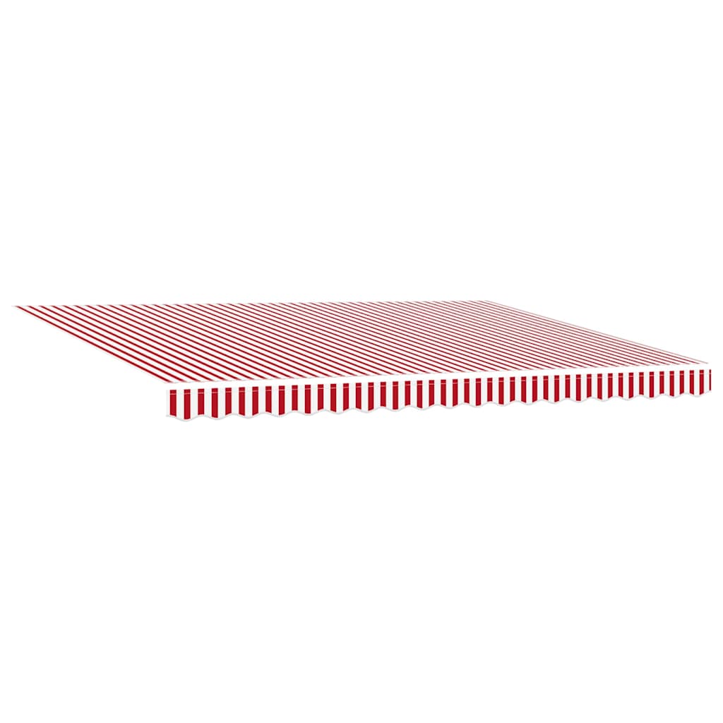 Awning Retractable Red and White 450 x 350 x 165 cm Polyester