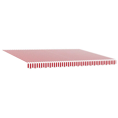 Awning Retractable Red and White 450 x 350 x 165 cm Polyester