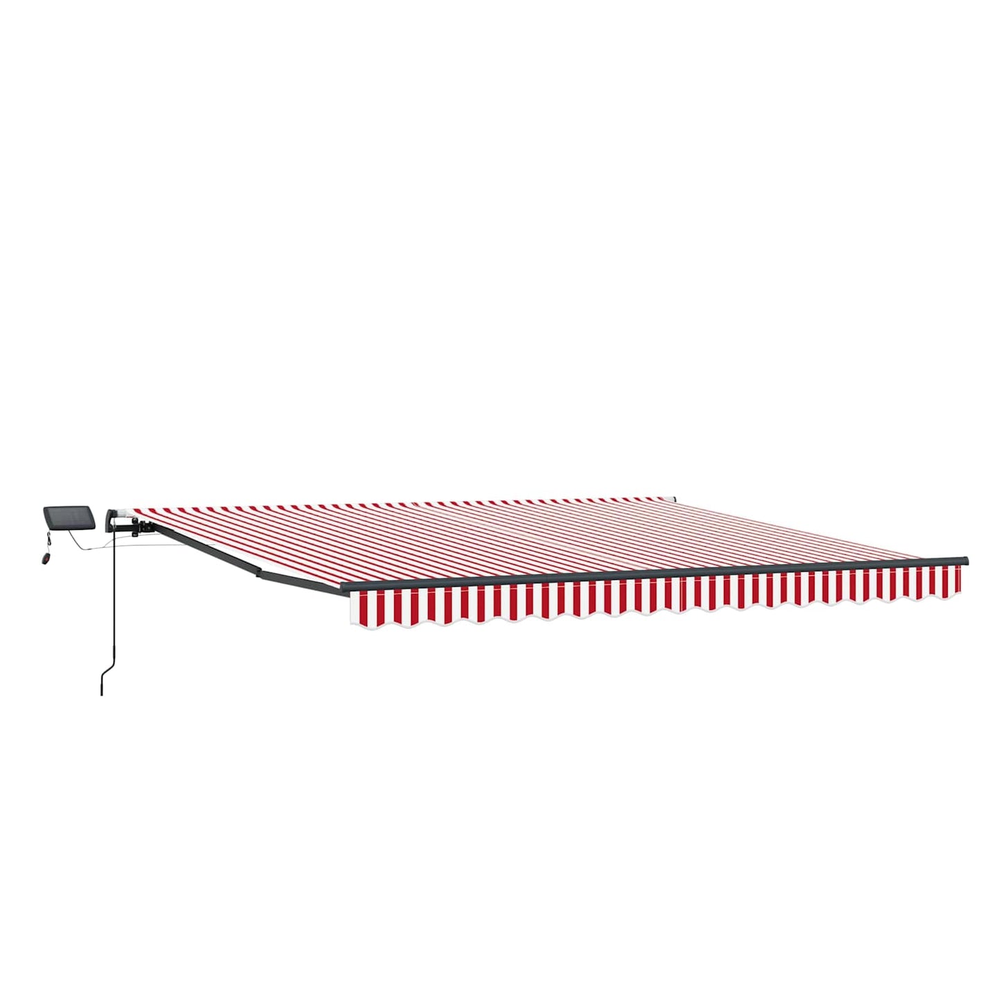 Retractable Awning Red and White 450 x 350 cm